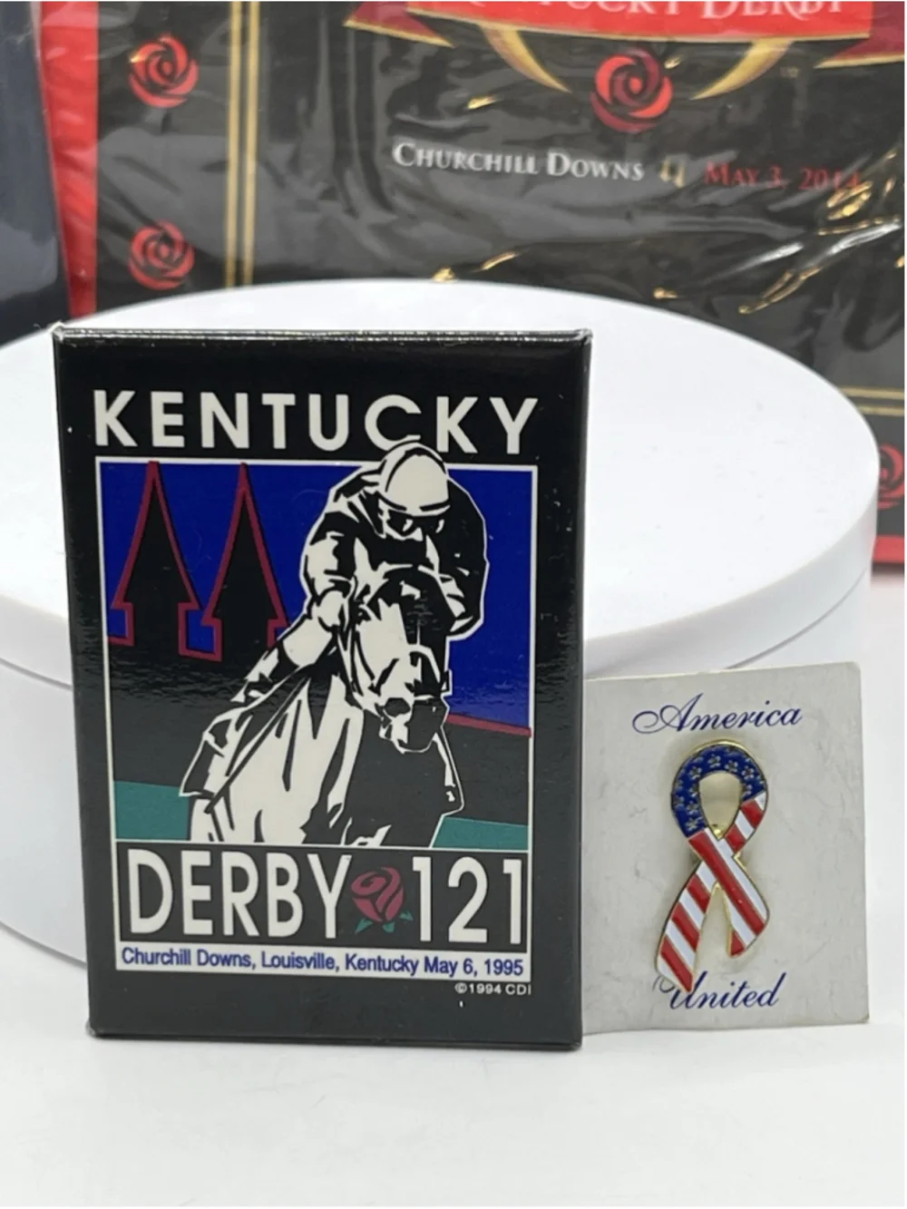 COLLECTIBLE VTG 1995 Kentucky Derby Churchill Downs Horse Race Pin &MORE SEE ALL